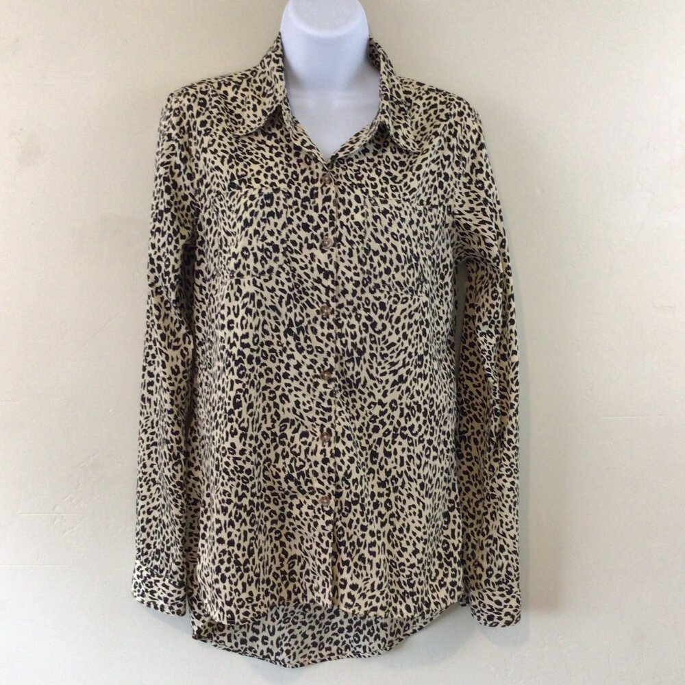 Volcom Leopard Print Button Down Shirt - image 1